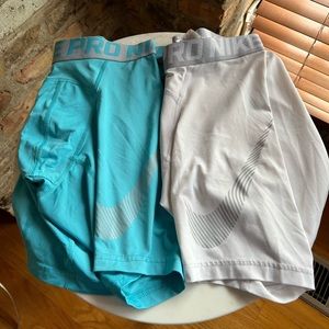 Two Nike Pro Combat compression, workout underwear, Large